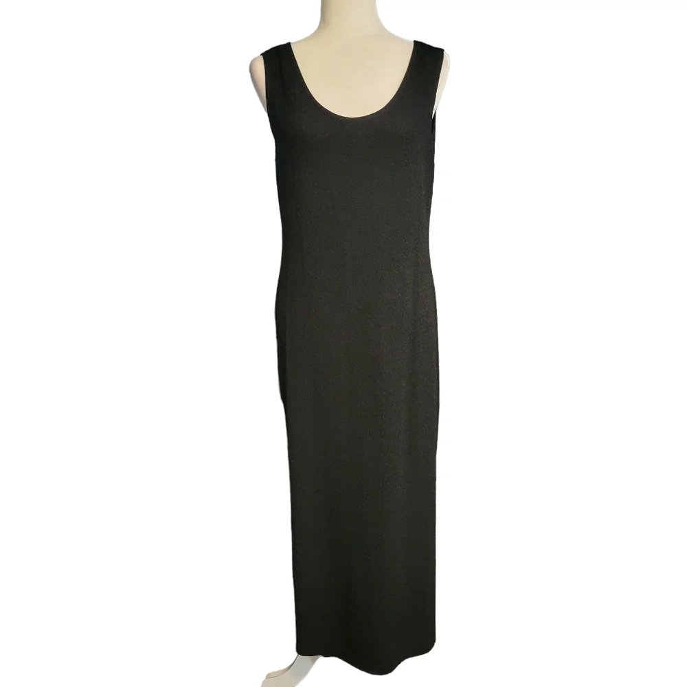 Danielle Casey Maxi Dress Black Dress Vintage Made in USA Size 12